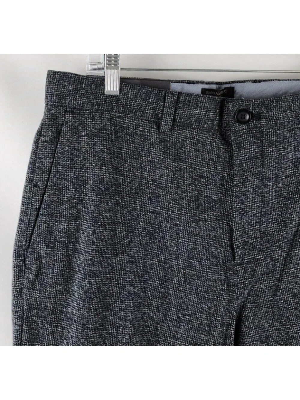 Banana Republic Jean Men 35x30 Charcoal Gray Black Emerson Pant Straight Leg NWT